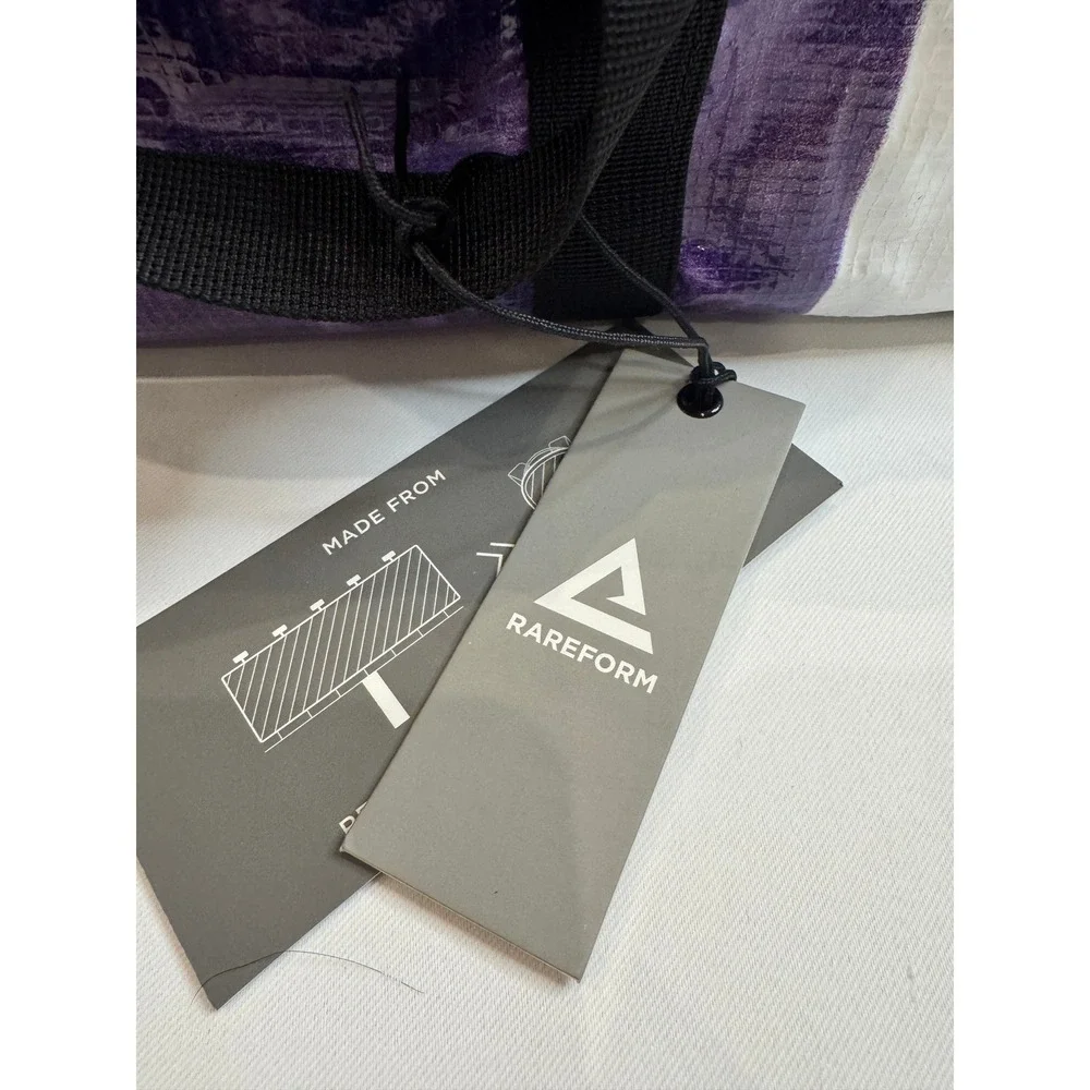 Rareform‎ Duffel Bag Unisex Purple NEW Repurposed Billboard Vinyl One of a Kind